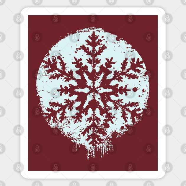 Minimalist Winter Snowflake | Geometric Snow Design Sticker by TuncGK